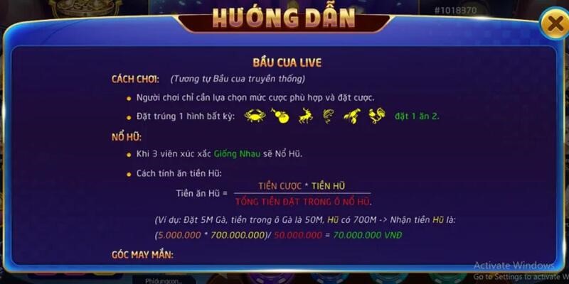 Hướng dẫn trải nghiệm với luật chơi dễ, trả thưởng cao
